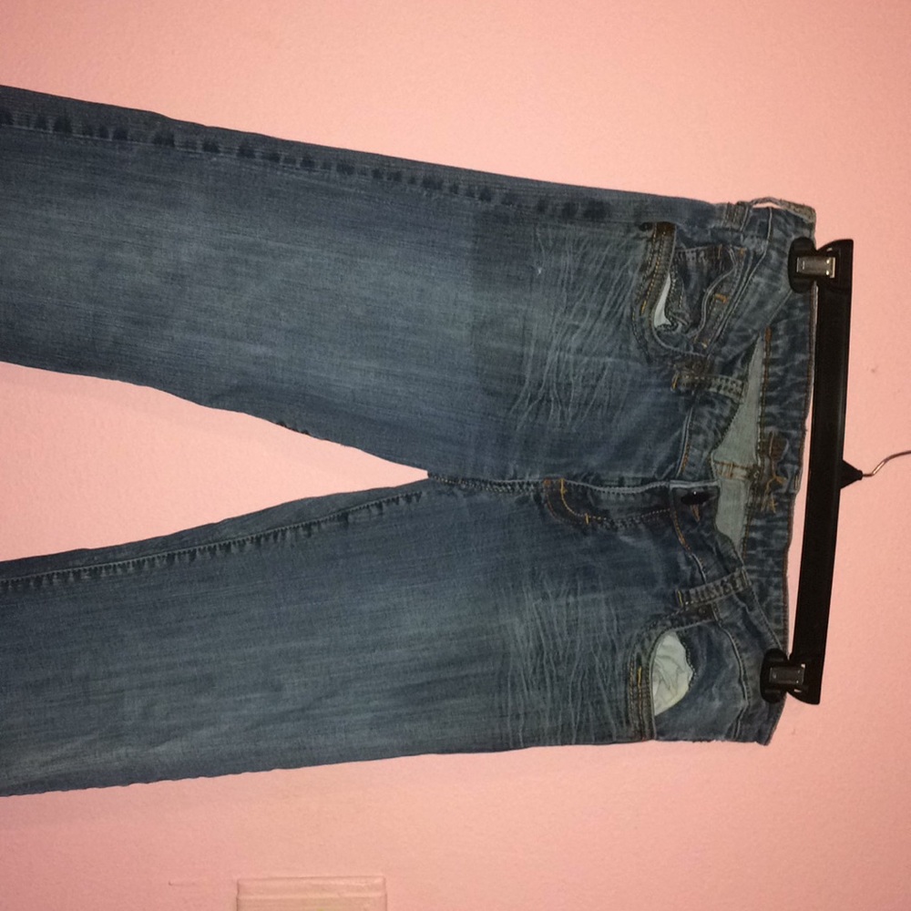 Blue jeans white washed
